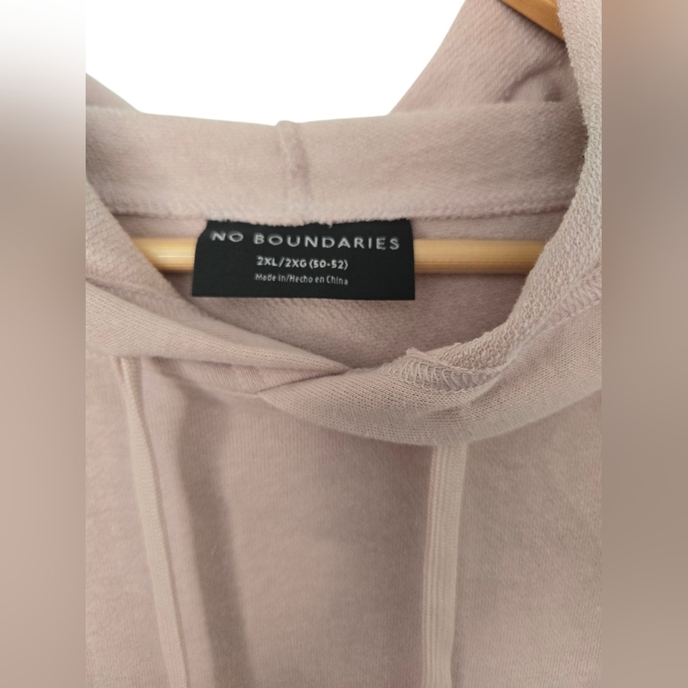 NWT Dusty Pink Short Sleeve Sweater Hoodie Size 2xl - Picture 3 of 4